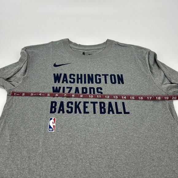 Washington Wizards Shirt Men’s M Gray The Nike Tee Engineered Dri-Fit NBA - Picture 9 of 10